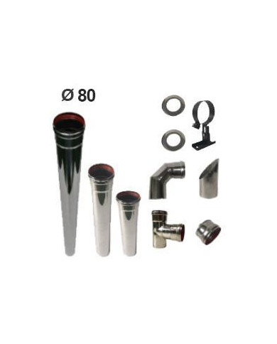 KIT PELLET CHIMENEA MURO UNICLIMA 80 MM